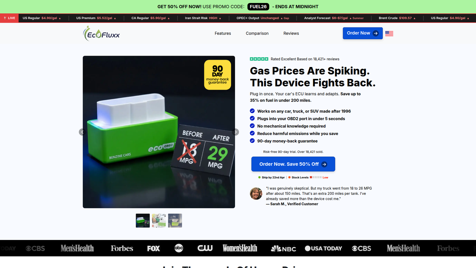 EcoFluxx – Real-Time ECU Remapping for Better Fuel Economy