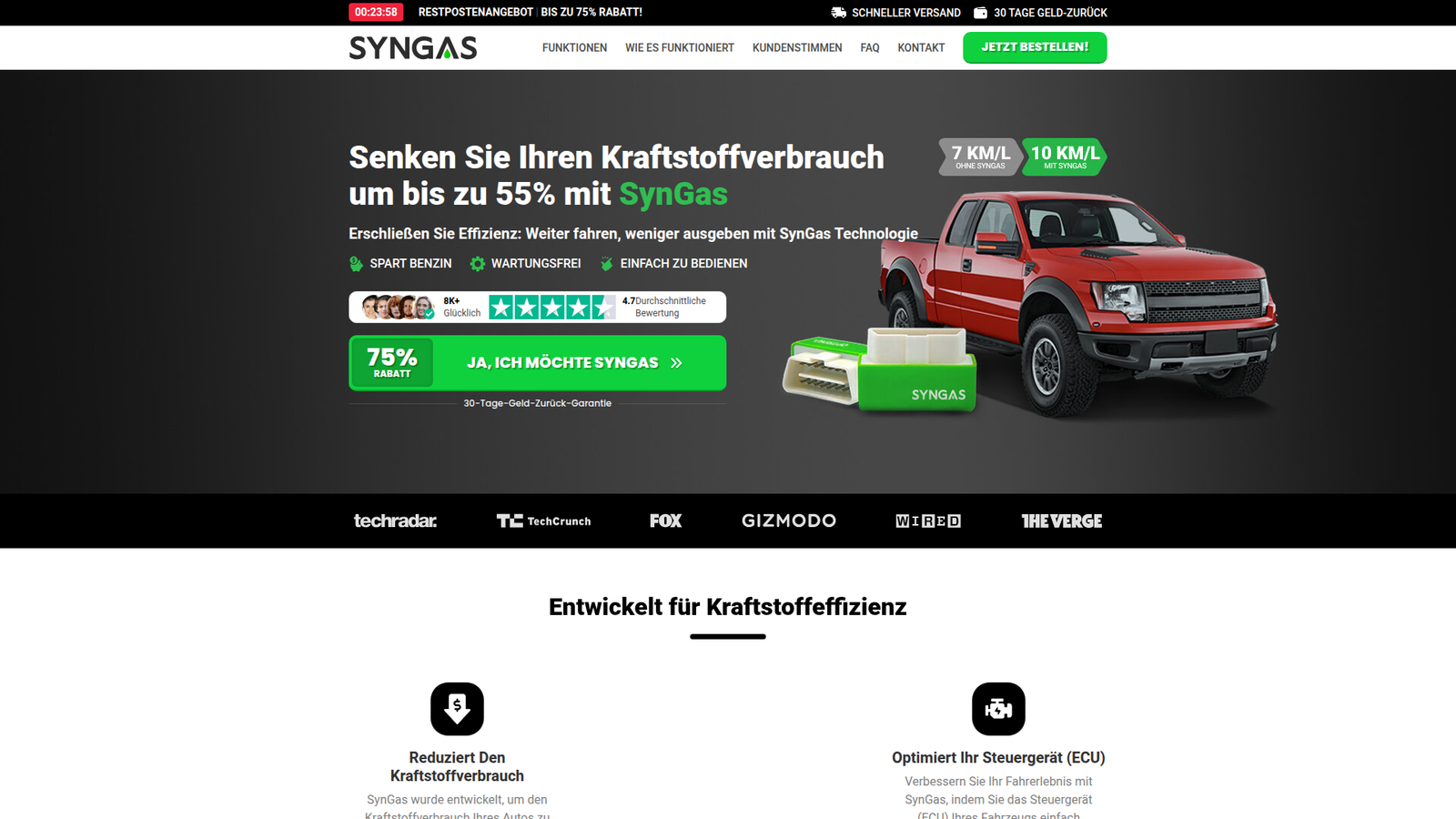 SynGas – Kraftstoffeffizienz für Ihr Fahrzeug