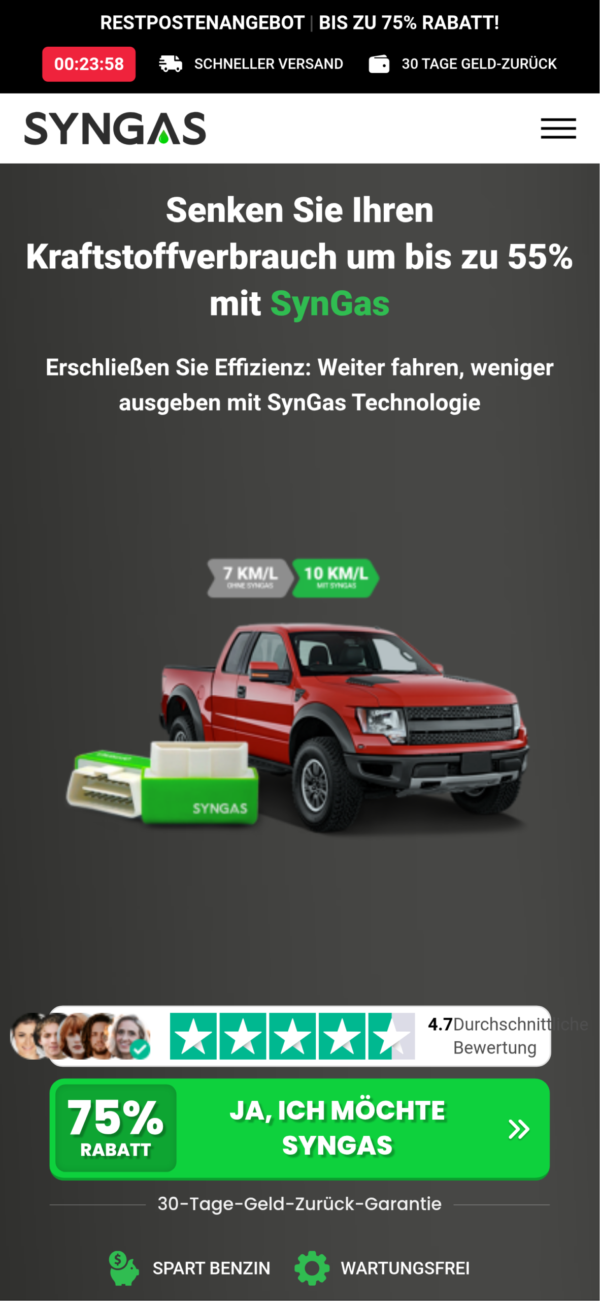 SynGas – Kraftstoffeffizienz für Ihr Fahrzeug